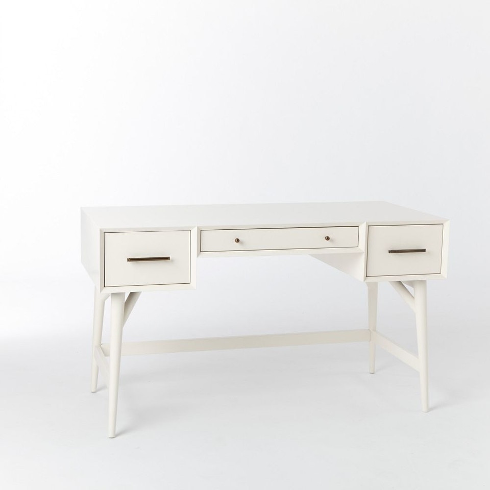 Mid-Century Desk - White