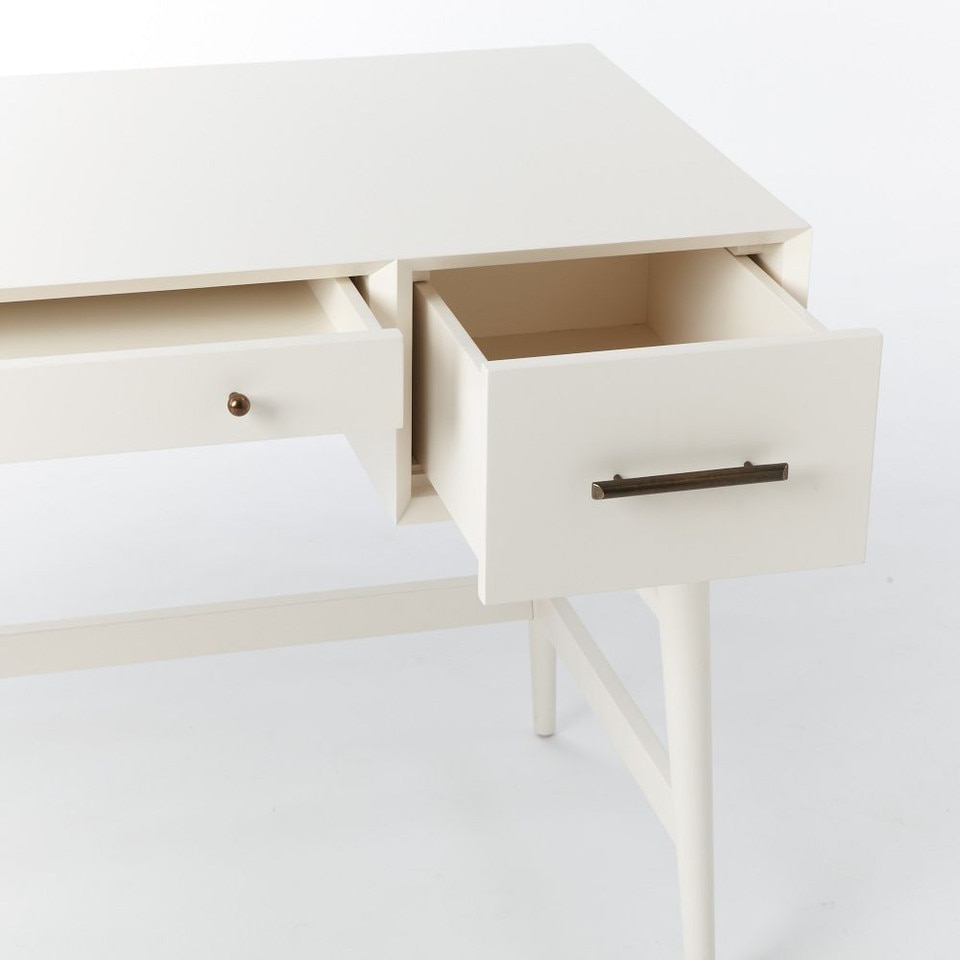 Mid-Century Desk - White