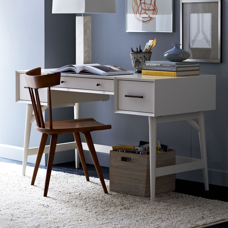 Mid-Century Desk - White