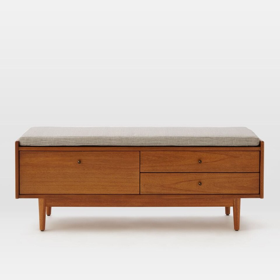 Mid-Century Entryway Bench