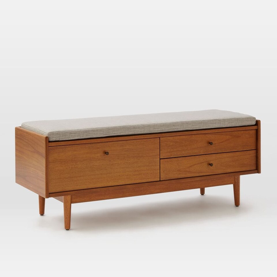 Mid-Century Entryway Bench