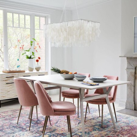 Mid Century Expandable Dining Table Pebble West Elm United Kingdom