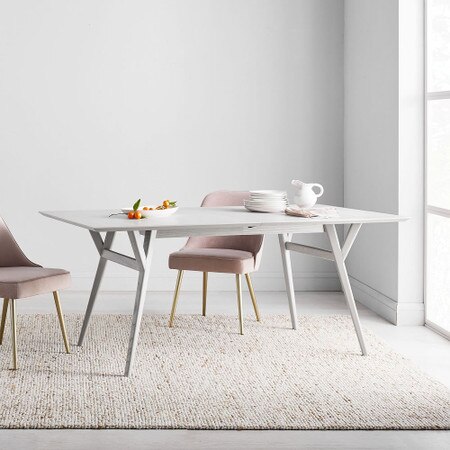 Mid Century Expandable Dining Table Pebble West Elm United Kingdom