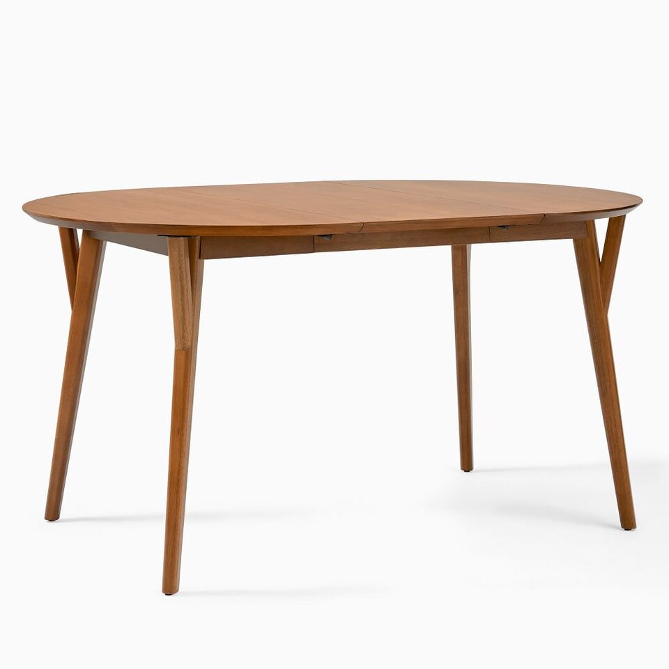 MidCentury Round Expandable Dining Table west elm United Kingdom