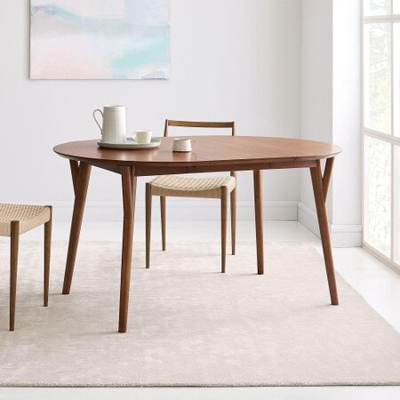 Mid Century Round Expandable Dining Table West Elm United Kingdom Mid Century Round Expandable Dining, Round Table West Portal