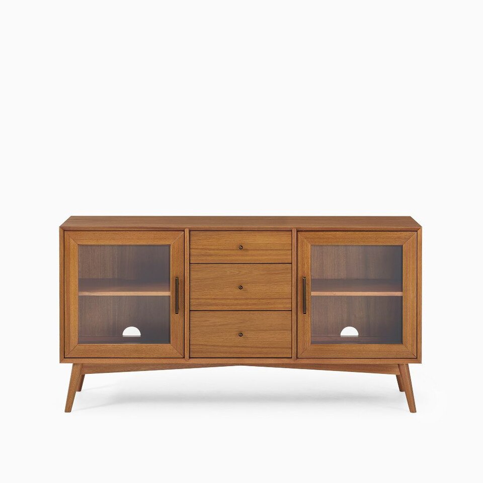 Mid-Century Modern Glass Sideboard (147 cm)