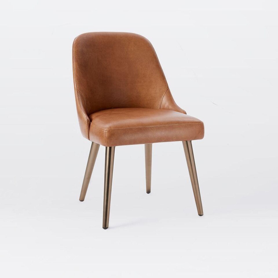 Mid-Century Modern Leather Dining Chair