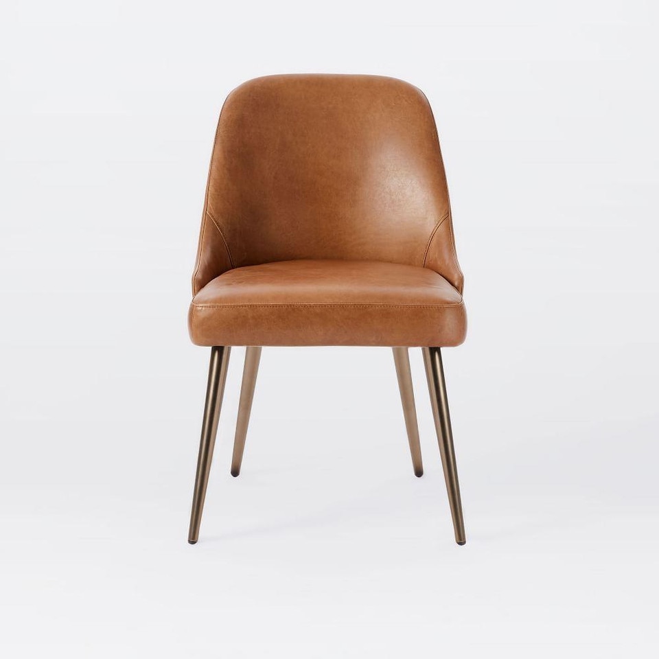 Mid-Century Modern Leather Dining Chair