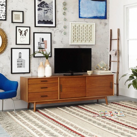 Mid Century Media Console 203 Cm Acorn West Elm United Kingdom Mid Century Media Console 203 Cm, Mid Century Tv Cabinet Uk