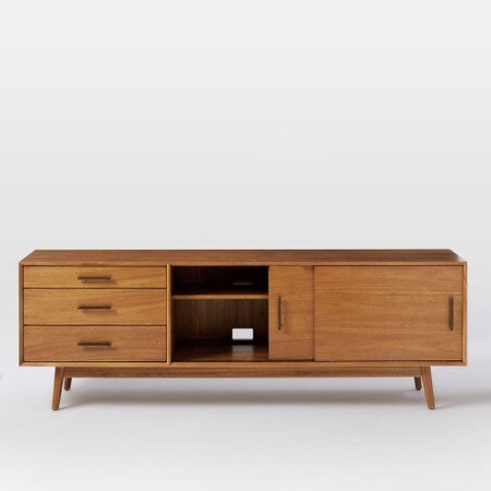 Mid Century Media Console 203 Cm Acorn West Elm United Kingdom Mid Century Media Console 203 Cm, Mid Century Tv Cabinet Uk