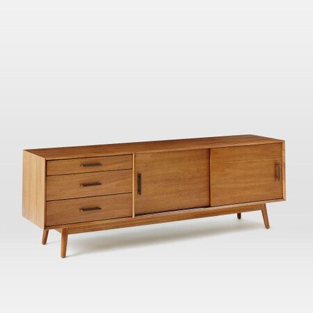Mid Century Media Console 203 Cm Acorn West Elm United Kingdom