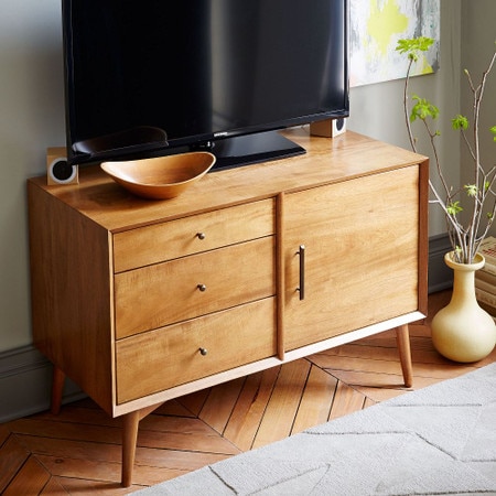 Mid Century Media Console 102 Cm Acorn West Elm United Kingdom Mid Century Media Console 102 Cm, Mid Century Tv Cabinet Uk