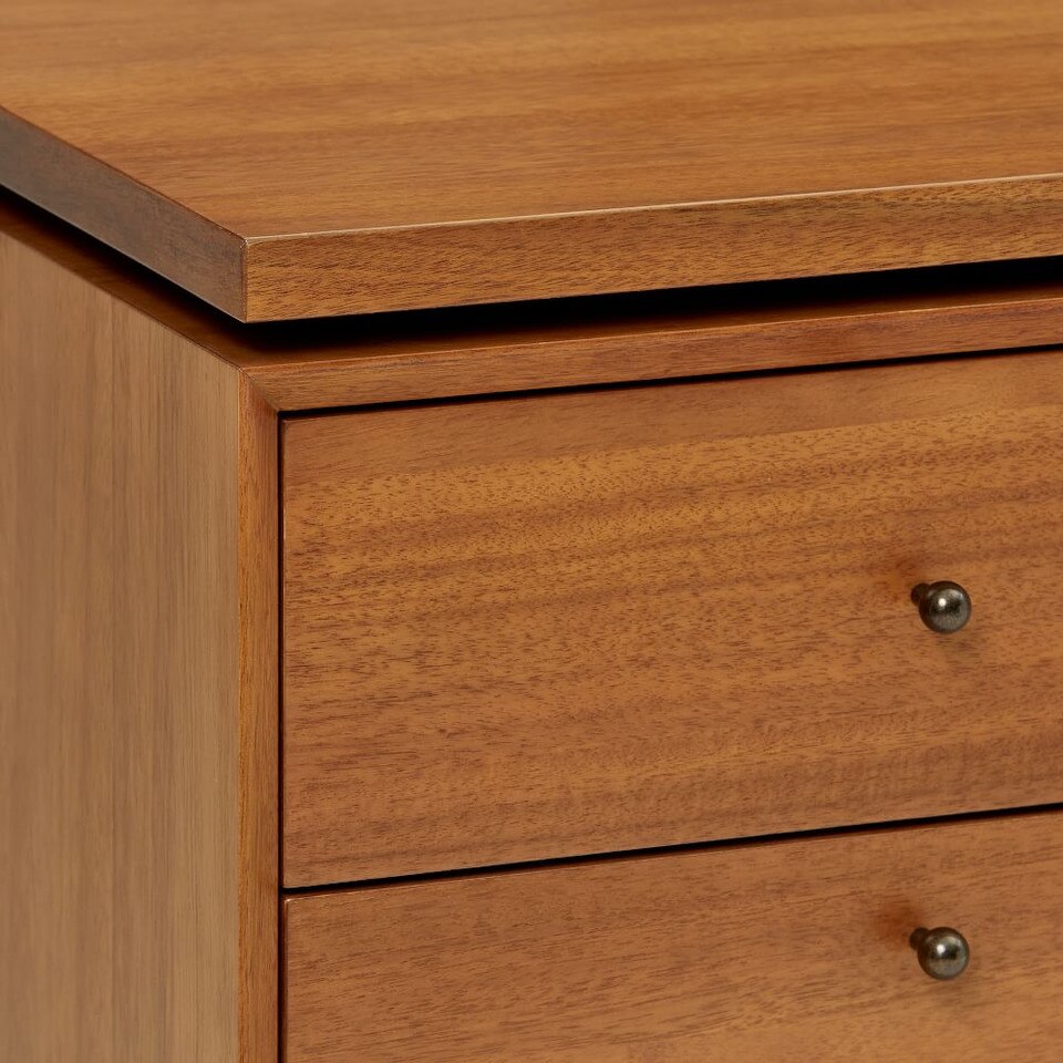 Mid-Century Modern Modular Desk w/ 2 File Cabinets (178 cm)