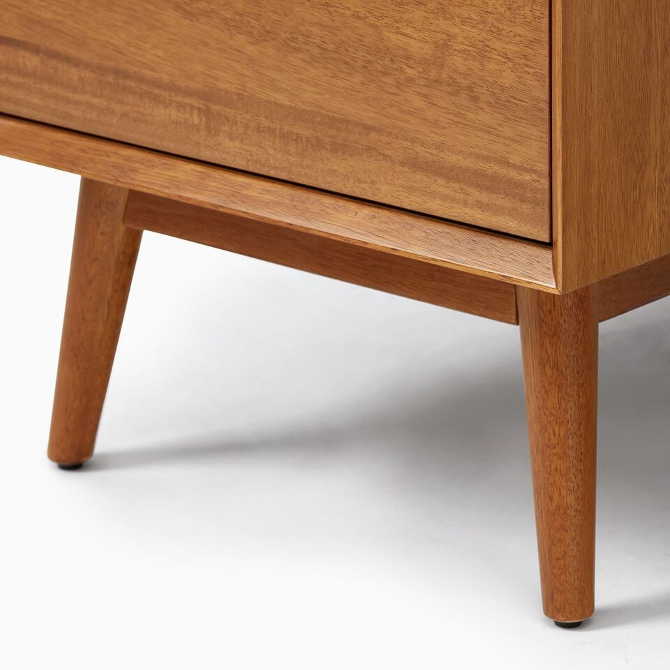 Mid-Century Modern Modular Desk w/ 2 File Cabinets (178 cm)