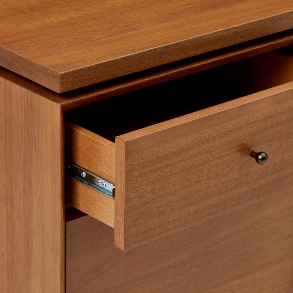 Mid-Century Modern Modular Desk w/ File Cabinet (178 cm)