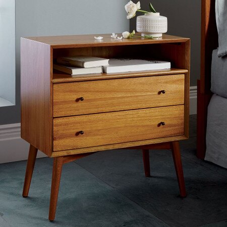 Mid Century Bedside Table Grand West Elm United Kingdom