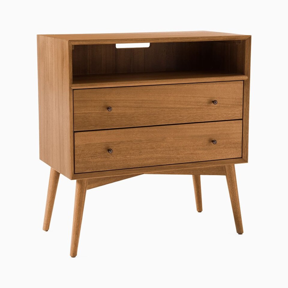 Mid-Century Modern Open Bedside Table (71 cm)
