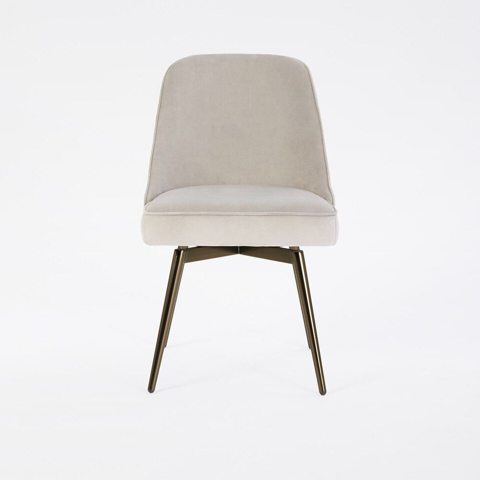 Mid-Century Modern Swivel Office Chair - Metal Legs
