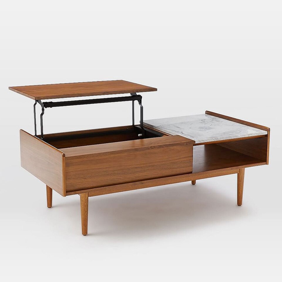 Mid-Century Modern Pop-Up Coffee Table (122 cm)