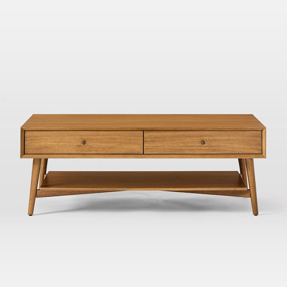 Mid-Century Modern Storage Coffee Table (122 cm)