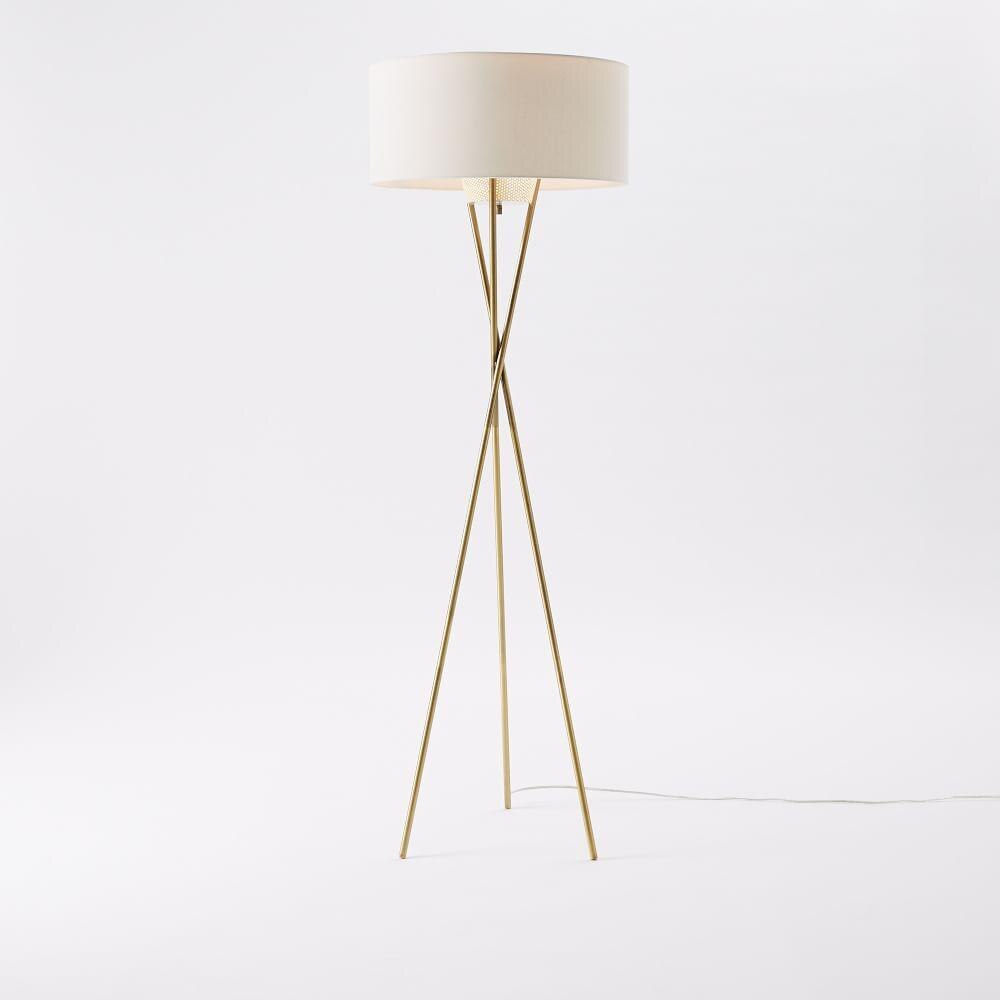 tripod lamp gold