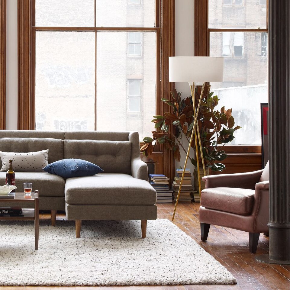 Mid-Century Tripod Floor Lamp (168 cm)