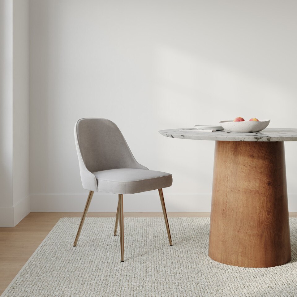 Mid-Century Modern Dining Chair - Metal Legs