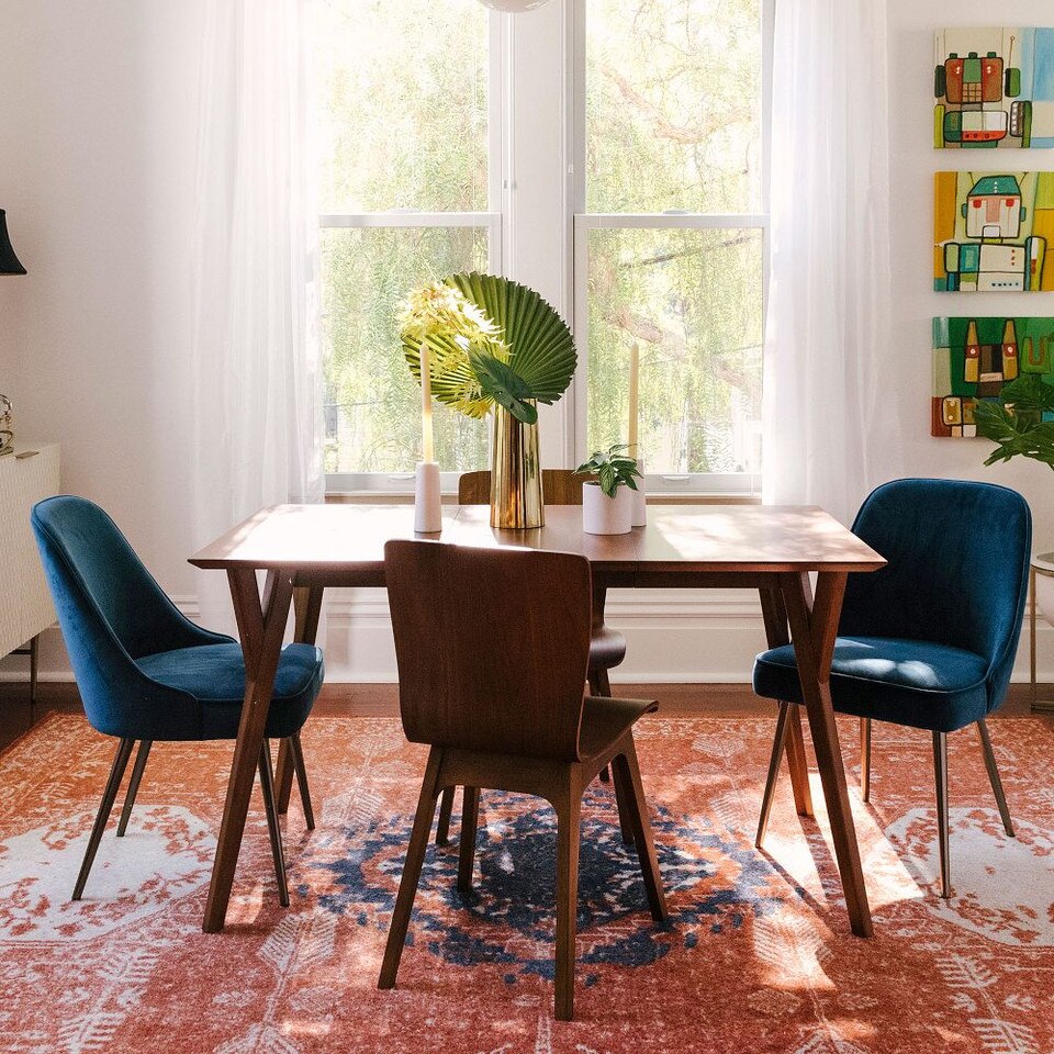 Mid-Century Dining Chair - Metal Legs
