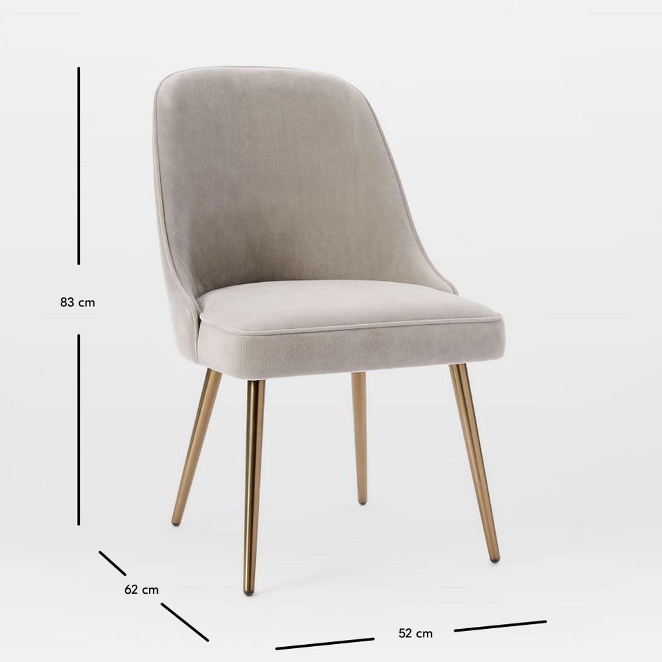 Mid-Century Modern Dining Chair - Metal Legs