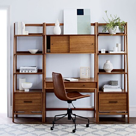 Mid Century Wall Desk West Elm United Kingdom Mid Century Wall Desk West Elm United, Desk And Bookcase Wall Units
