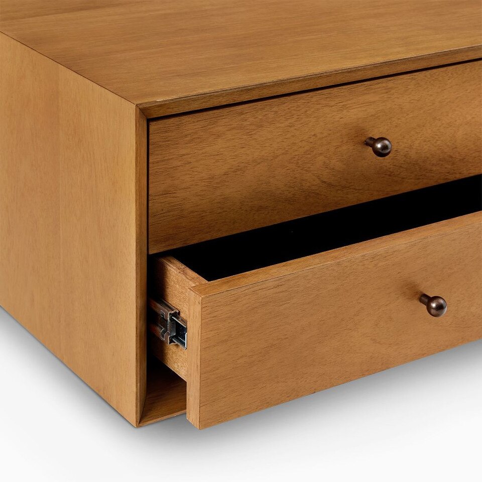 Mid-Century Modern Wall-Mounted Bedside Table (46 cm) - Acorn