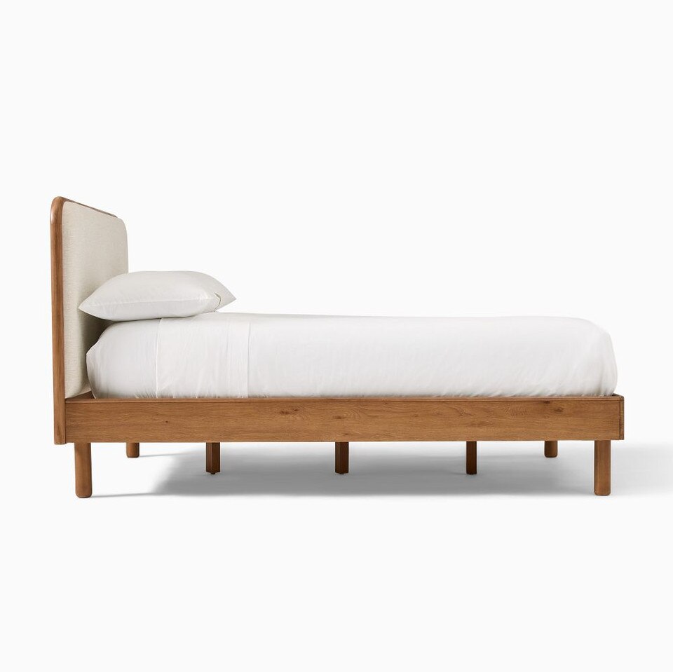 Miles Wood & Upholstered Bed