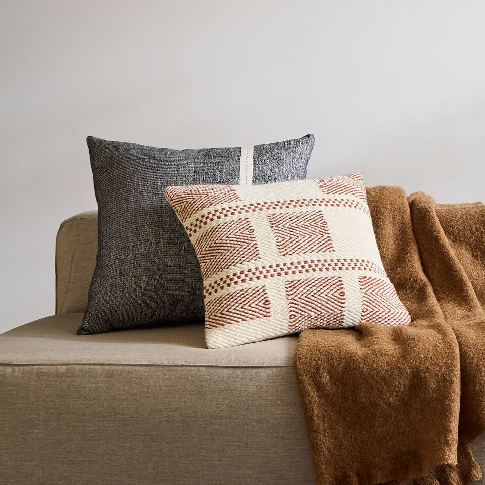 Woven Mixed Blocks Cushion Cover