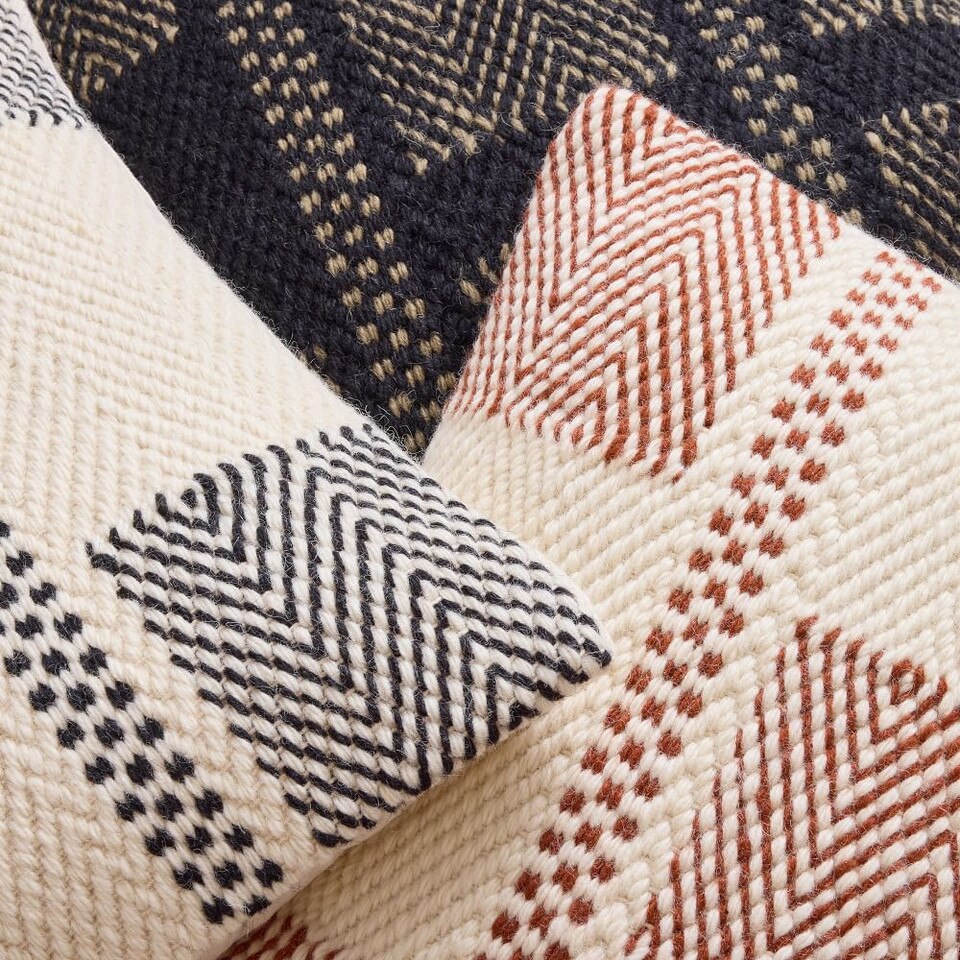 Woven Mixed Blocks Cushion Cover