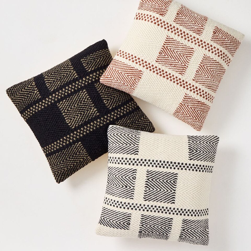 Woven Mixed Blocks Cushion Cover
