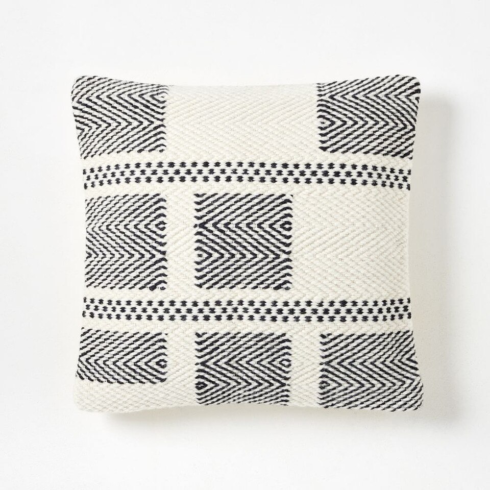 Woven Mixed Blocks Cushion Cover