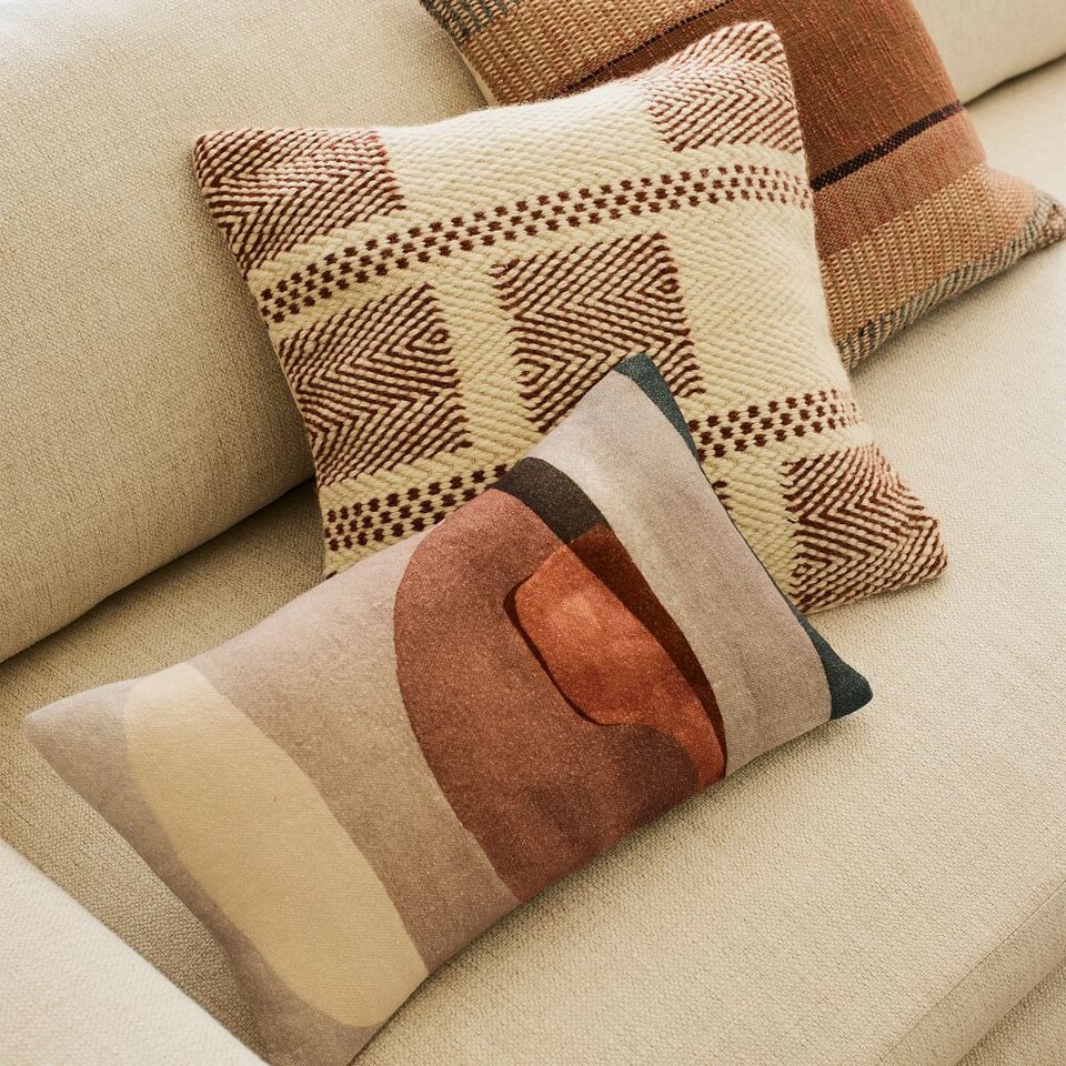 Woven Mixed Blocks Cushion Cover