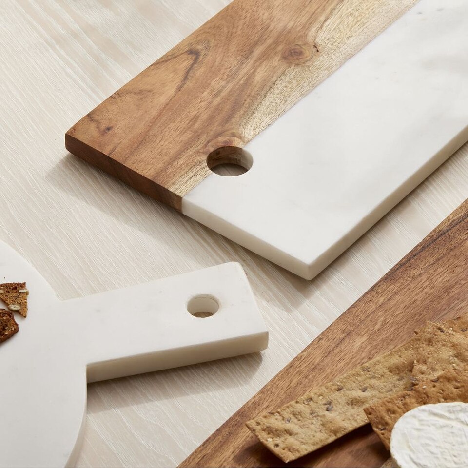 Mixed Marble & Wood Preston Serveware
