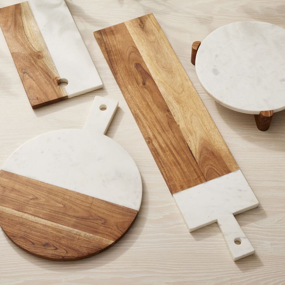 Mixed Marble & Wood Preston Serveware