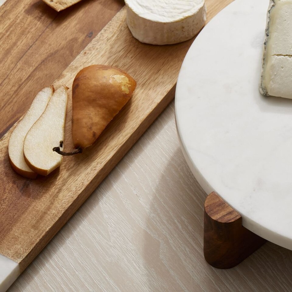 Mixed Marble & Wood Preston Serveware
