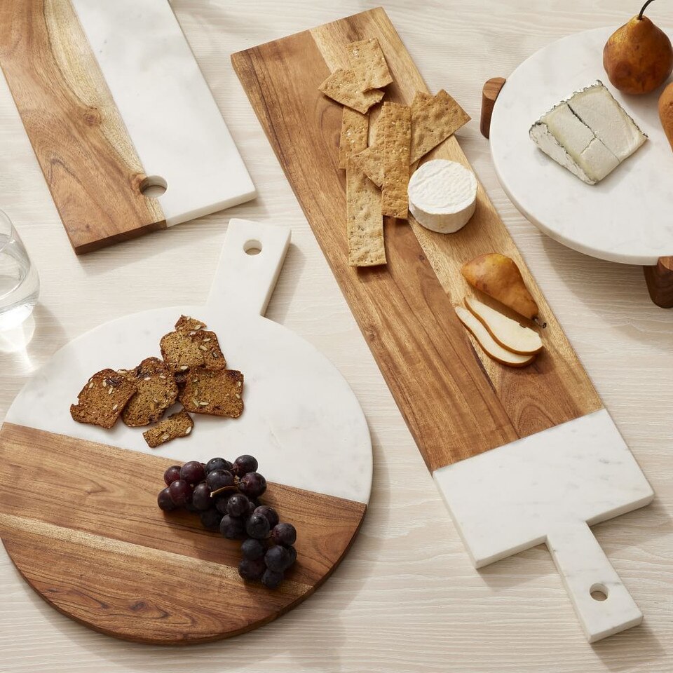 Mixed Marble & Wood Preston Serveware