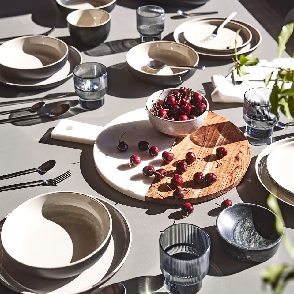 Mixed Marble & Wood Preston Serveware
