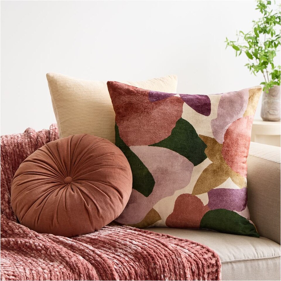 Modern Abstract Floral Cushion Cover