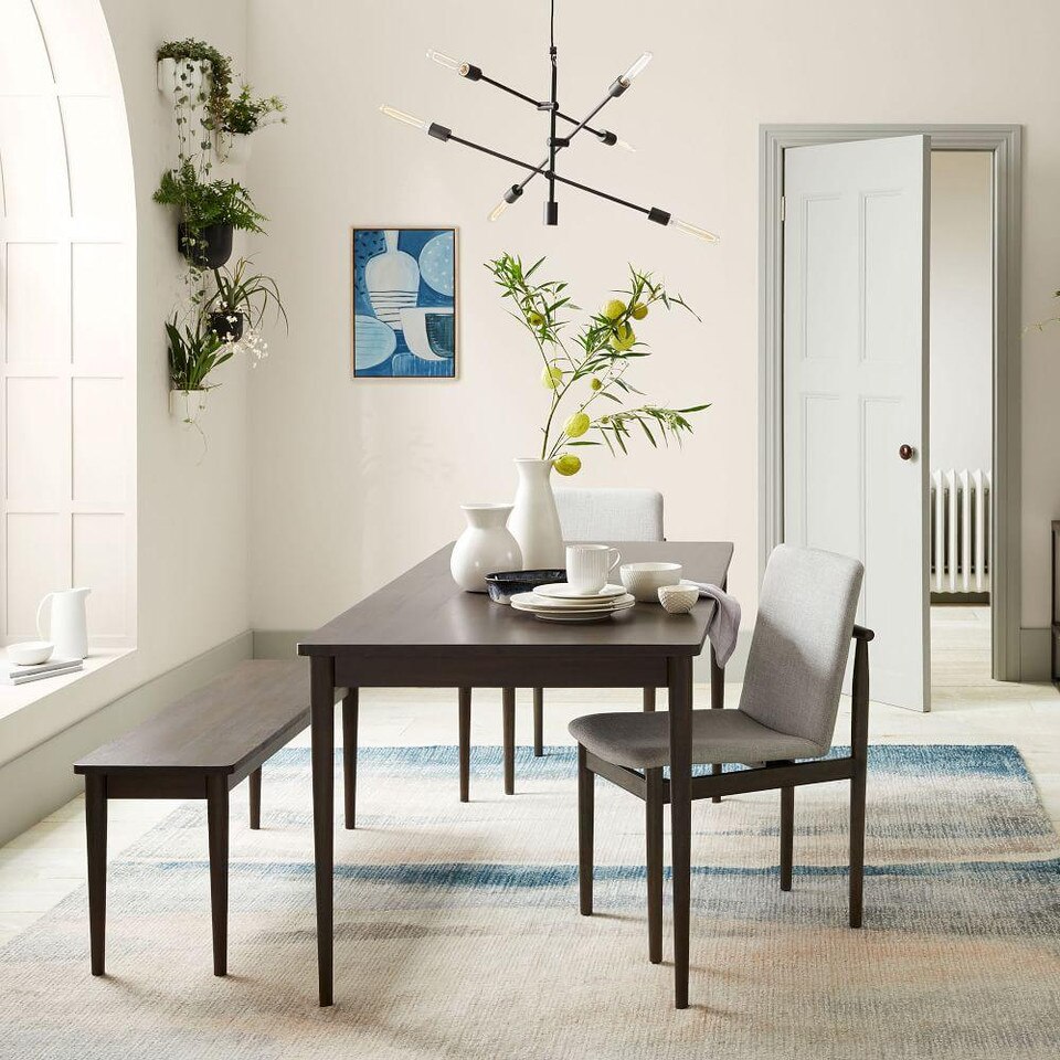 Modern Farmhouse Dining Bench - Dark Mineral
