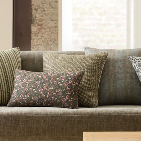 Modern Floral Lumbar Cushion Cover West Elm UK