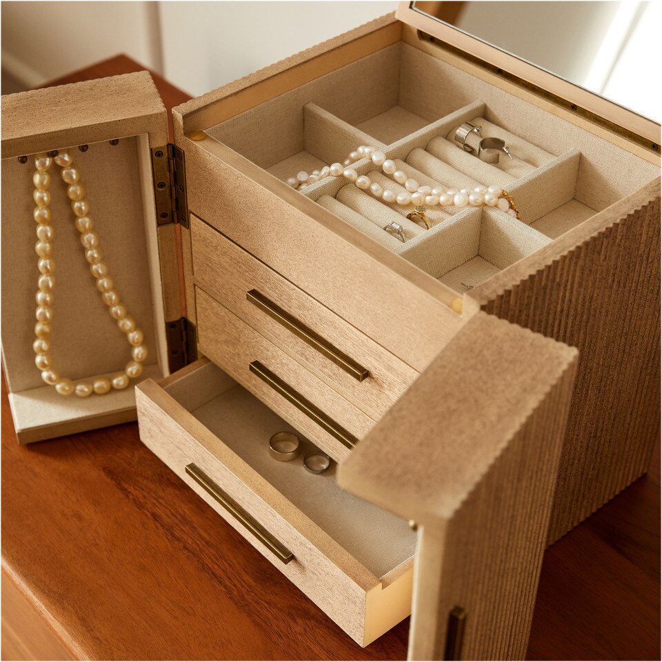 Modern Fluted Jewellery Boxes