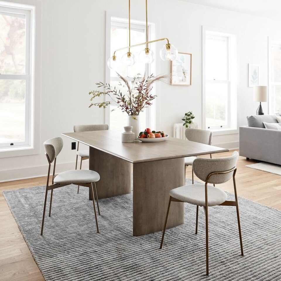 Mid-Century Modern Petal Upholstered Dining Chair