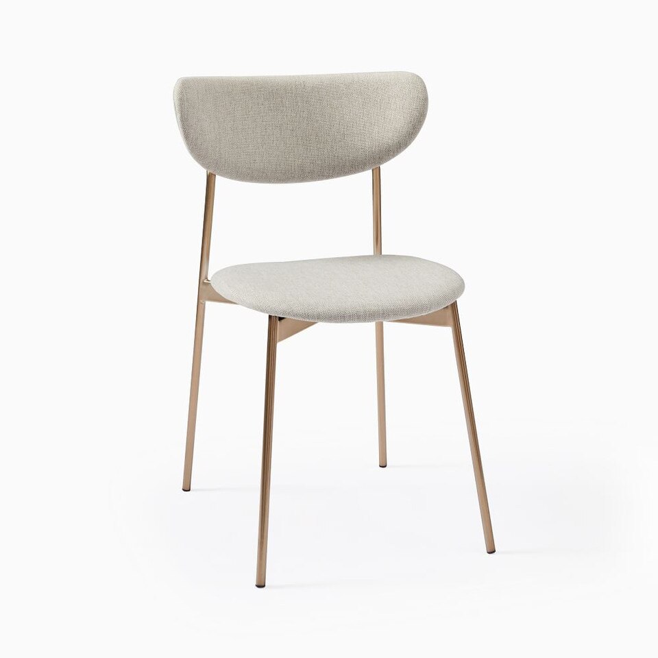 Mid-Century Modern Petal Upholstered Dining Chair