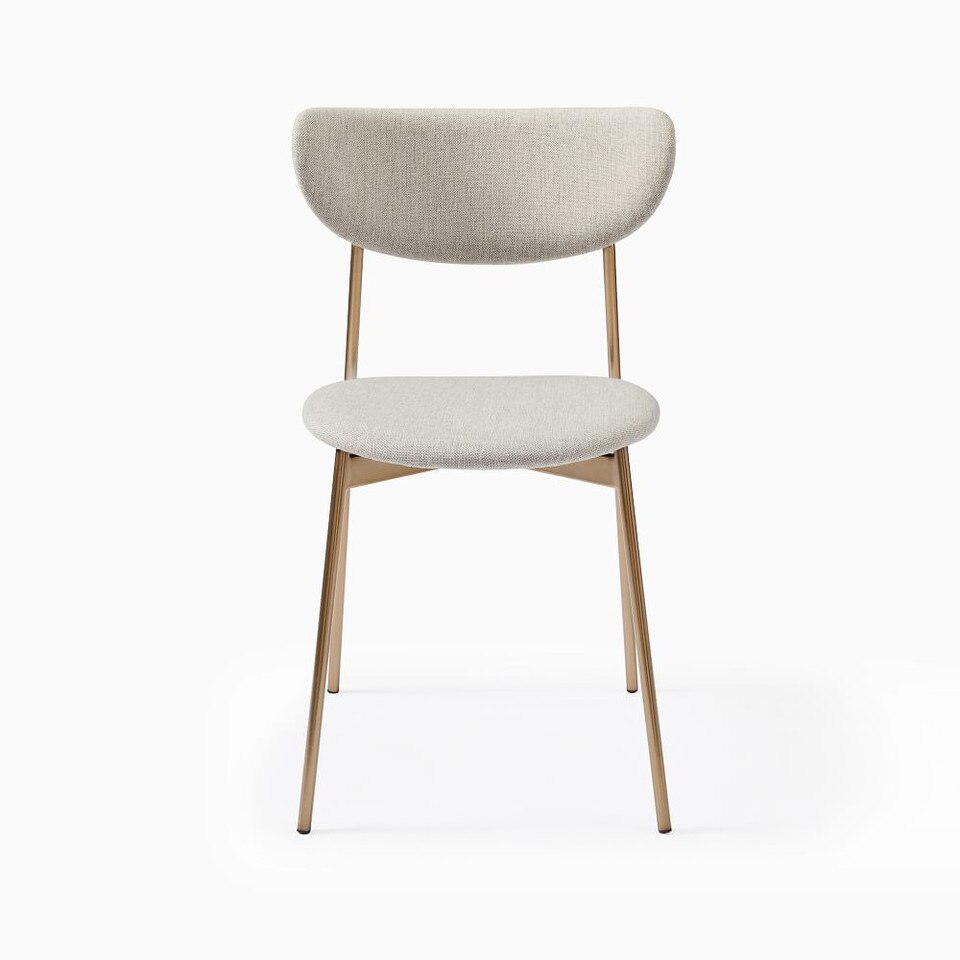 Mid-Century Modern Petal Upholstered Dining Chair