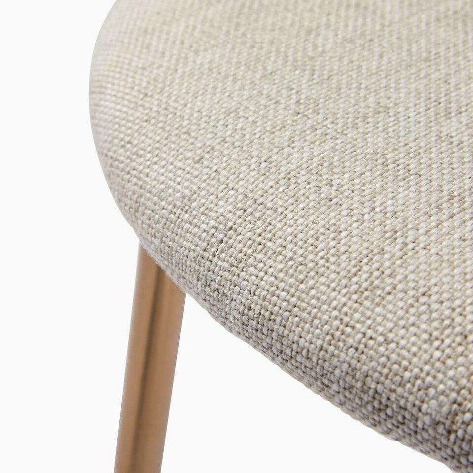 Mid-Century Modern Petal Upholstered Dining Chair